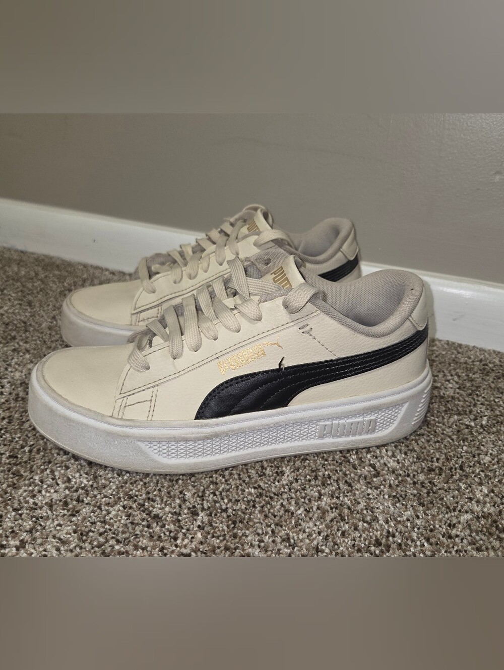 Puma Leather Platform Sneakers